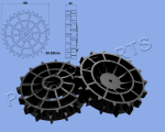 Antriebsräder 2er Set Offroad Profil für solo AL-KO 300E E500 500W 800W 1150W